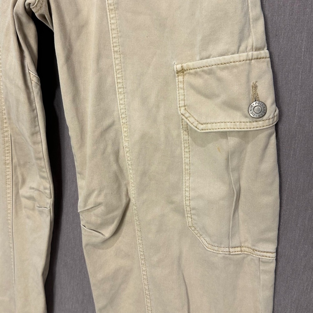 Pull Bear Tan Cargo Pants Drawstring Hem Utility … - image 4